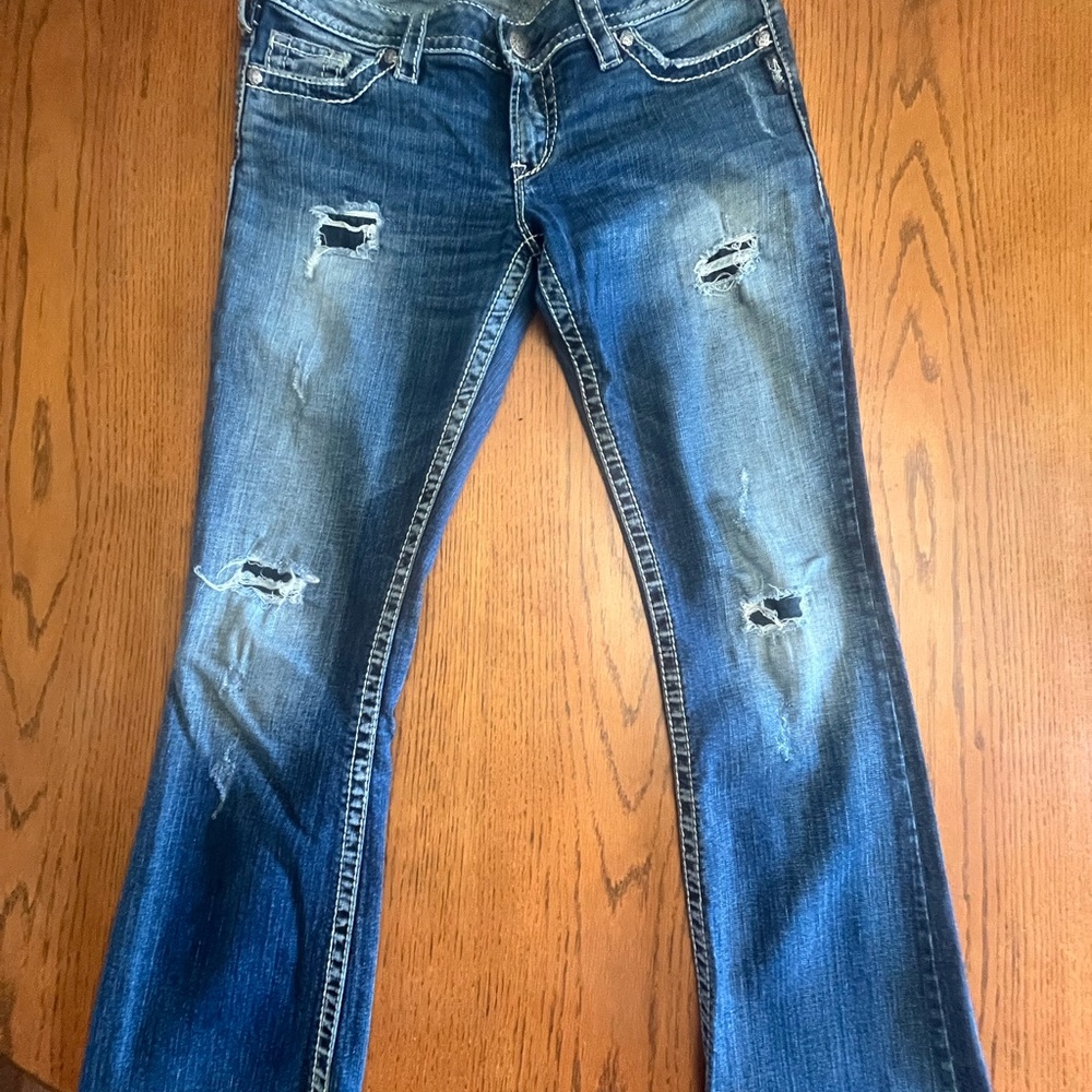 Silver Jeans Blue Flare Wide Leg Denim